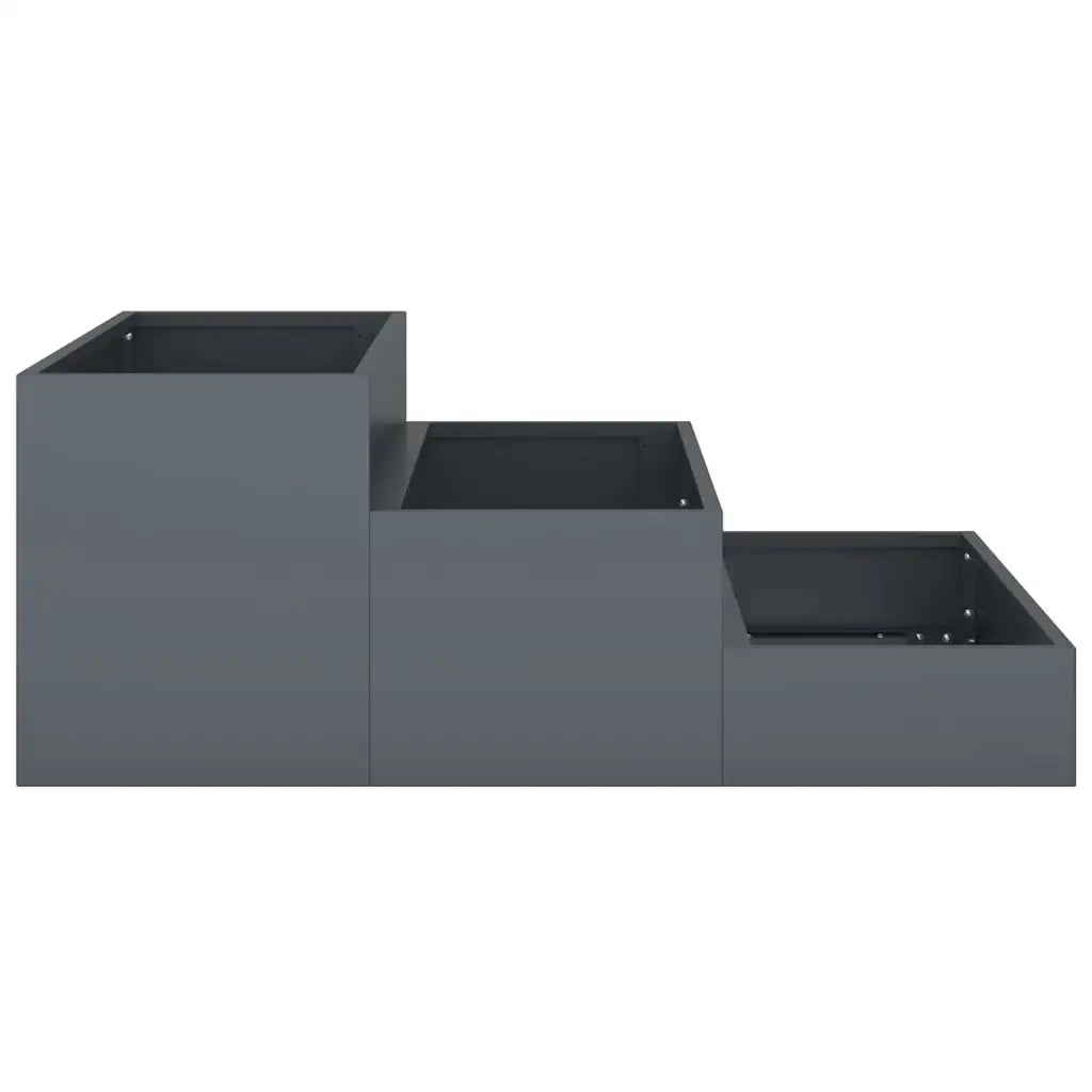 Vaso da giardino-Fioriera da Esterno-Contenitore per Piante Antracite 90 x 90 x 35 cm