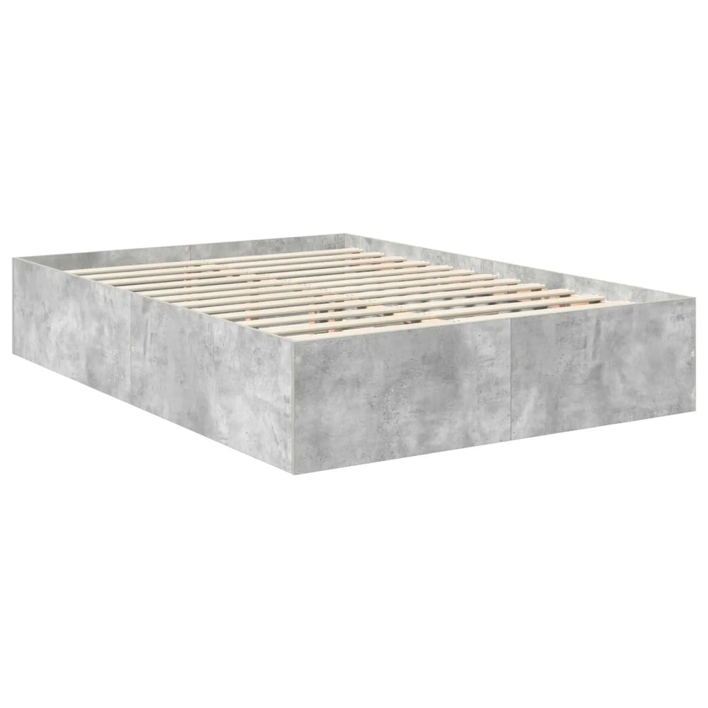Struttura del letto con testiera Grigio cemento 150 x 200 cm