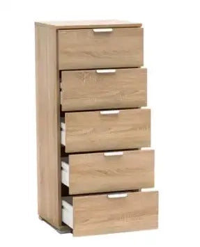 Cassettiera 5 cassetti sonoma già montato L45 H103 P44