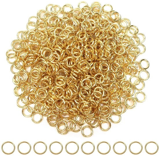Connettore per gioielli in acciaio inossidabile 4 mm - 500 pezzi - con cassetta trasparente per conservazione