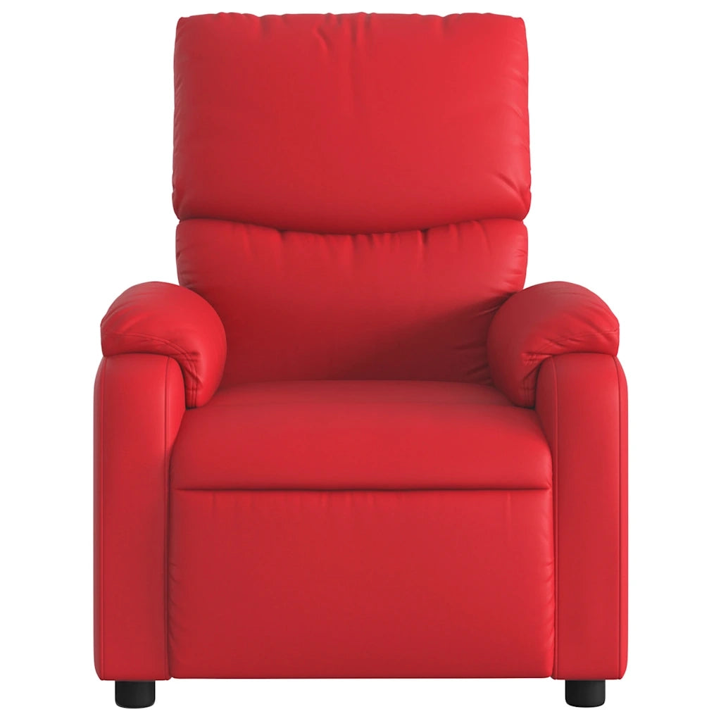 Divano Sedia-Poltrona Massaggio Elettrica Reclinabile Rosso Similpelle 717987