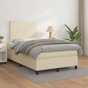 Giroletto a Molle con Materasso Crema 120x200 cm in Similpelle 3142715