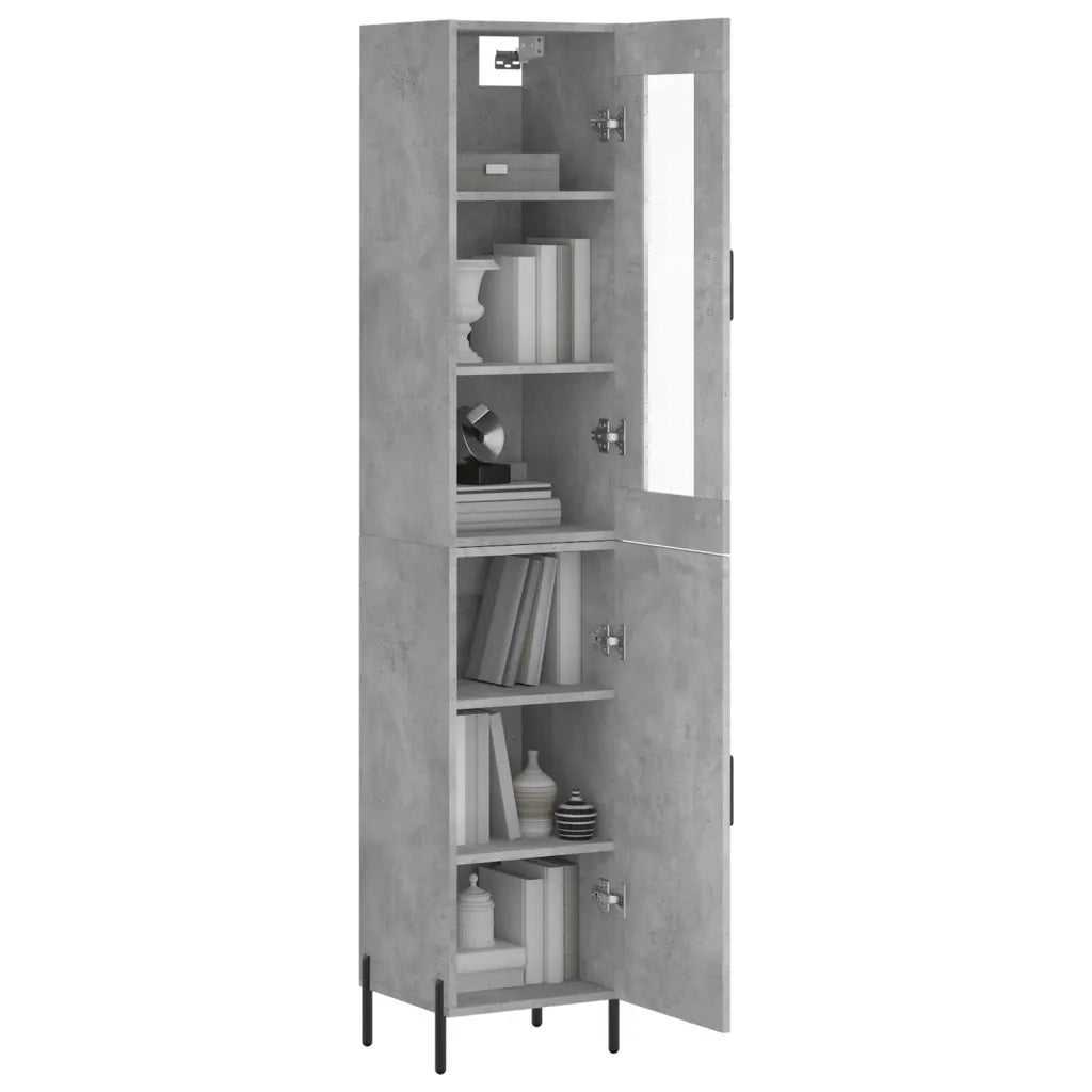 Credenza Grigio Cemento 34,5x34x180 cm in Legno Multistrato 3199181