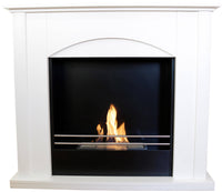 Camino a Bioetanolo da Pavimento 100x30x88 cm Firenze Bianco