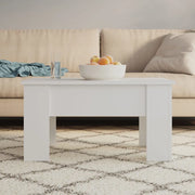 Tavolino da Salotto Bianco 79x49x41 cm in Legno Multistrato 809692
