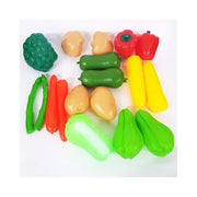 Trade Shop - Set 18pz Spesa Alimenti Verdura Ortaggi In Plastica Sabbia Gioco Spiaggia Mare Casa Bambini -