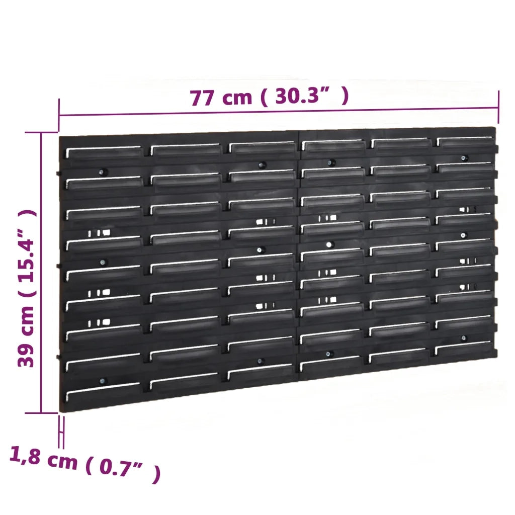 Set da Officina 26 pz Rosso e Nero 77x39 cm in Polipropilene CFW1140537