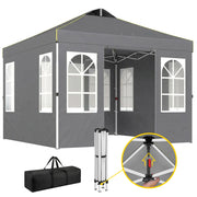 Tenda da giardino pieghevole 3x3 m con UPF50+ ¨C zephmum ¨C grigio scuro