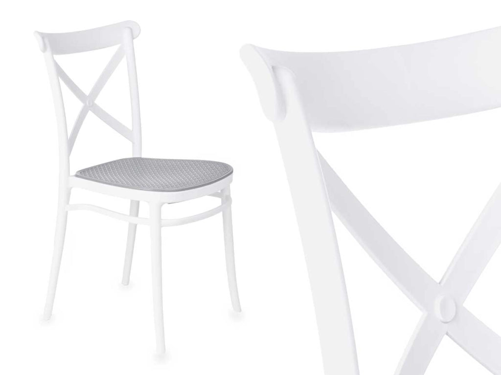 Sedia da Sala Cucina Kit 4pz Plastica Resistente Sedie Ideali per uso Interno/Esterno