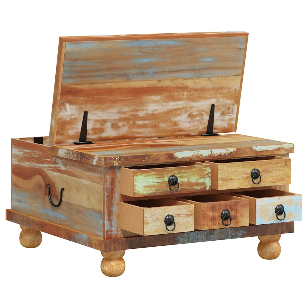 Tavolino da Salotto in Legno di Recupero 70x70x38 cm 243978