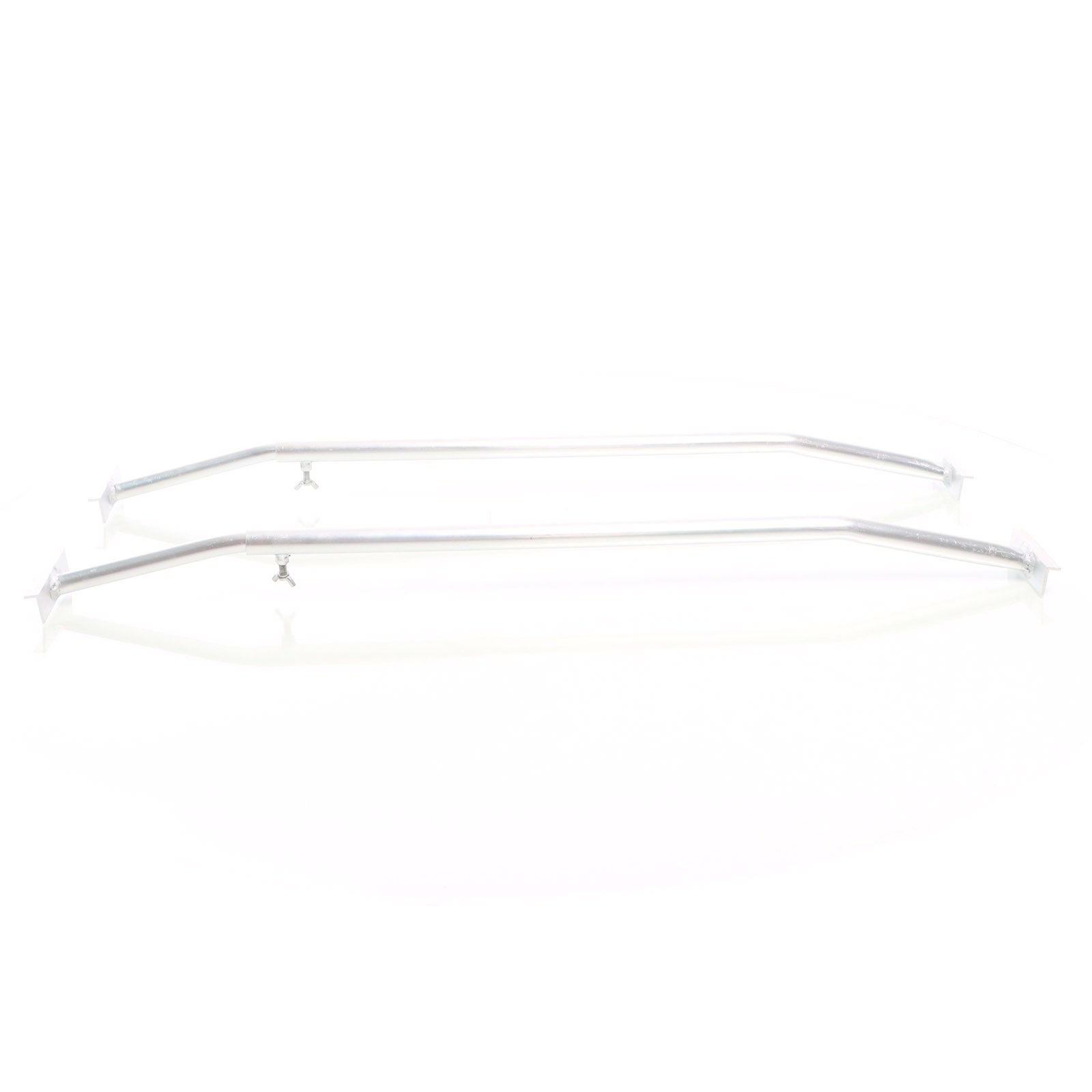 Staffe telo per rimorchi leggeri e carrelli appendice, 2 barre allungabili 100-145cm, in alluminio