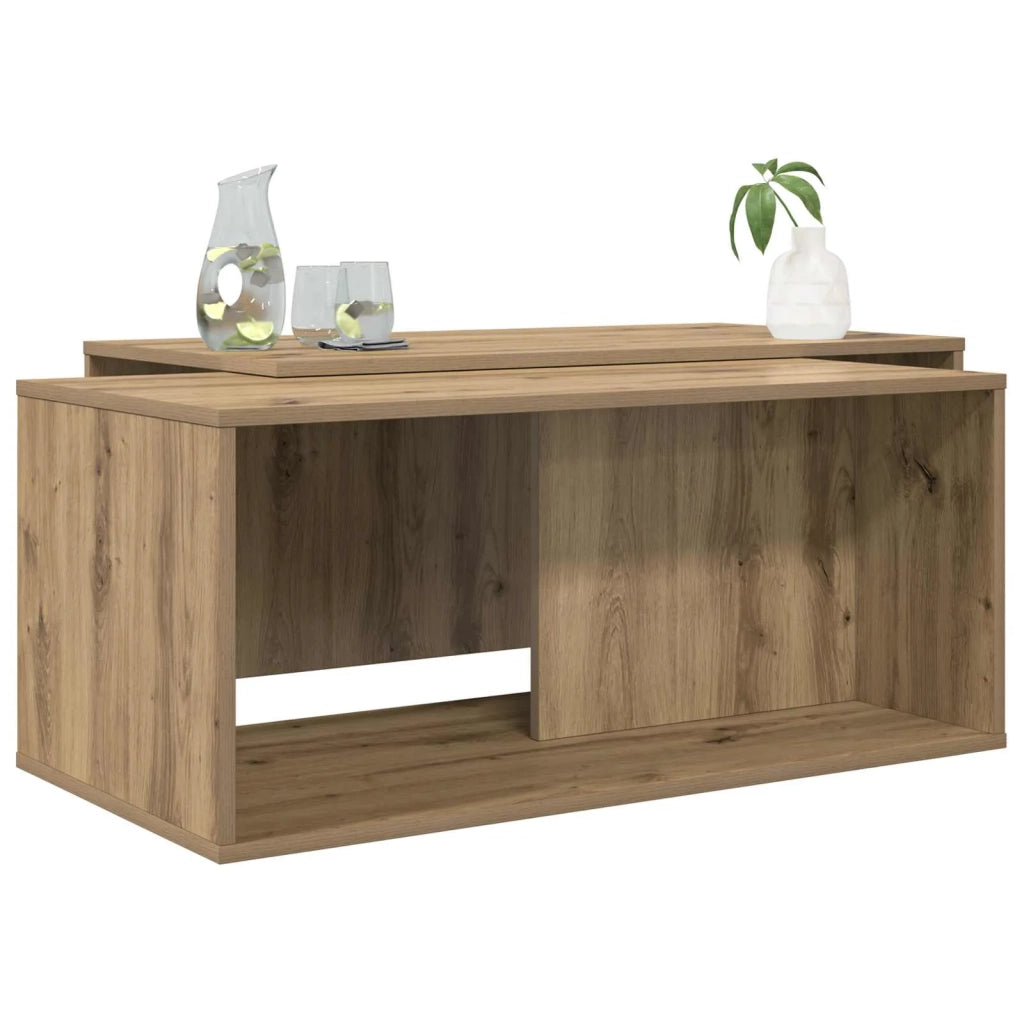 Set di Tavolini da Caffè 2 pcs Rovere artigianale 8000267