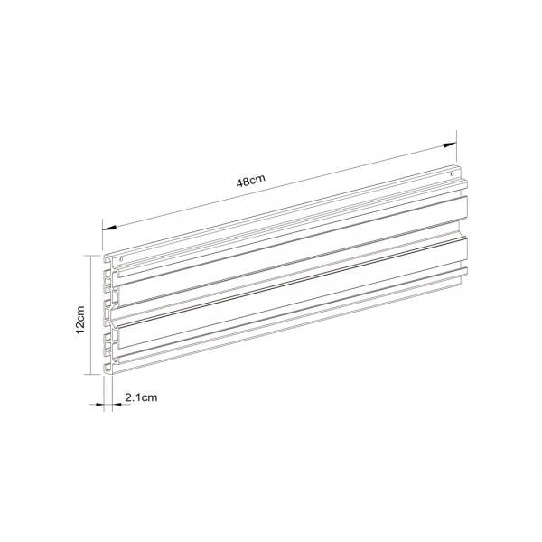 Multibrackets 5082 Accessorio per il montaggio del monitor (Multibrackets M Pro Series - Single Screen Rail 48cm Black)