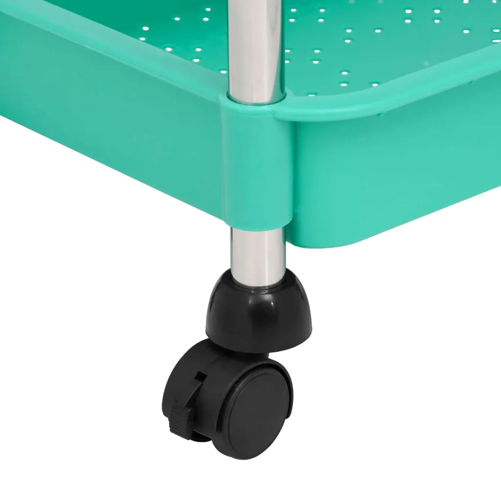 Carrello da Cucina 5 Ripiani Turchese 42x29x128 cm Ferro e ABS CFW5123652