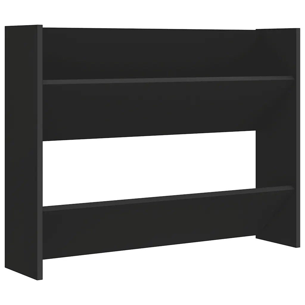 Scarpiera a Muro Nera 80x18x60 cm in Legno Multistrato 806743