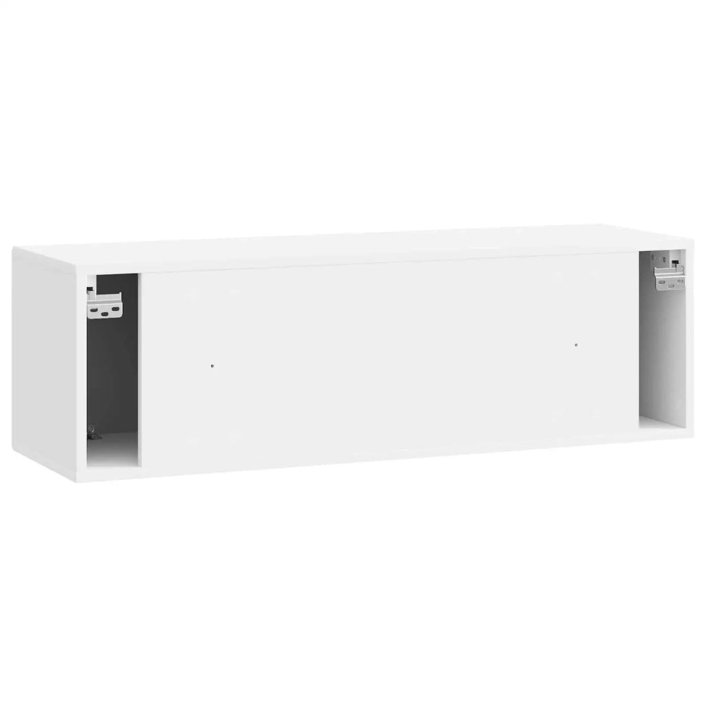 Mobile Porta TV da Muro Bianco Lucido 98 x 31 x 30 cm 899409