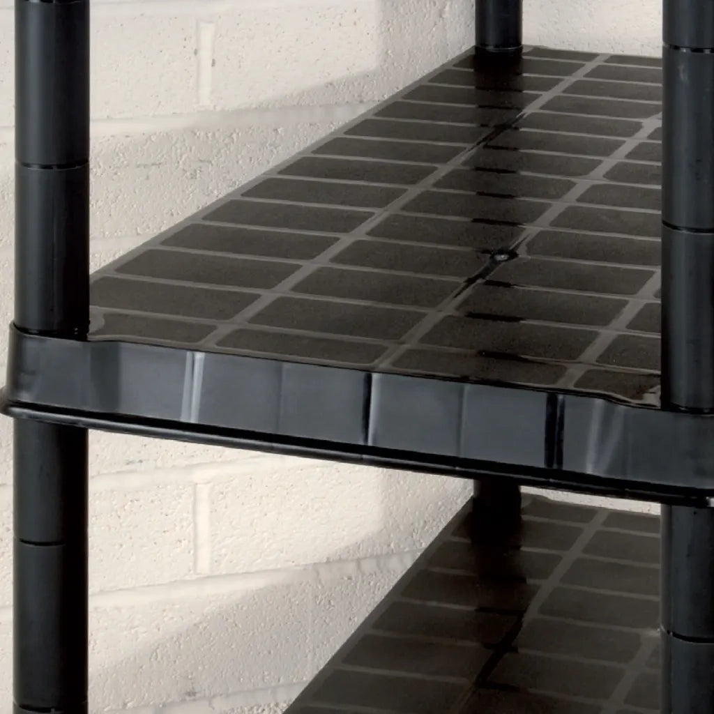 Scaffale a 5 Ripiani Nero 85x40x185 cm in Plastica CFW9470358