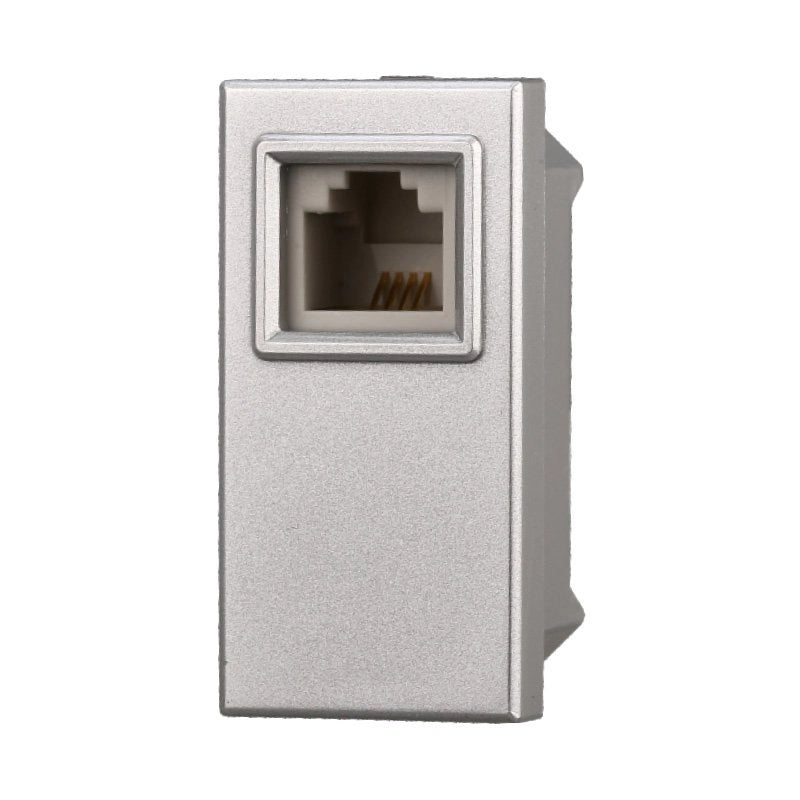Connettore Telefonica Presa RJ11 Colore Grigio Compatibile Con Bticino Axolute