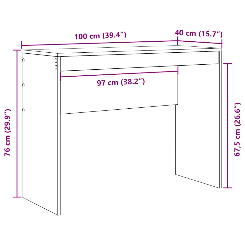 Scrivania Rovere Sonoma 100 x 40 x 76 cm 869404