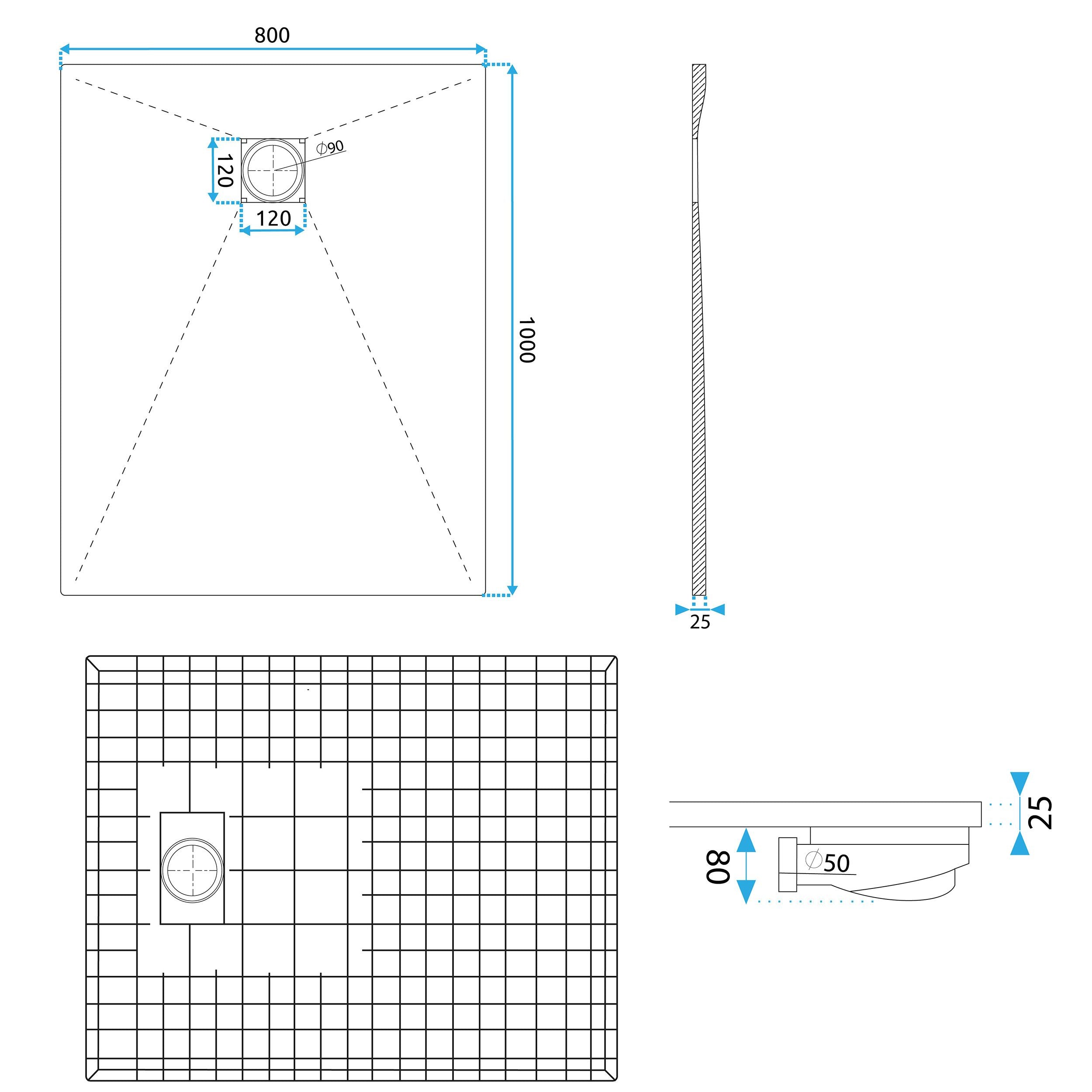 Piatto Doccia Magnum Black 100x80