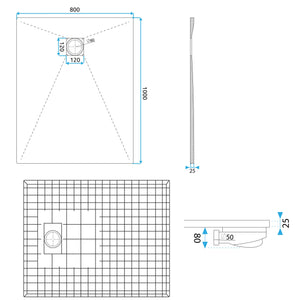 Piatto Doccia Magnum Black 100x80