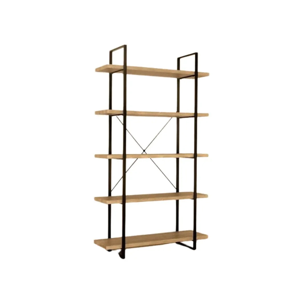 Scaffalatura industriale SHELVES – 5 ripiani – Legno e metallo – Design loft alla moda
