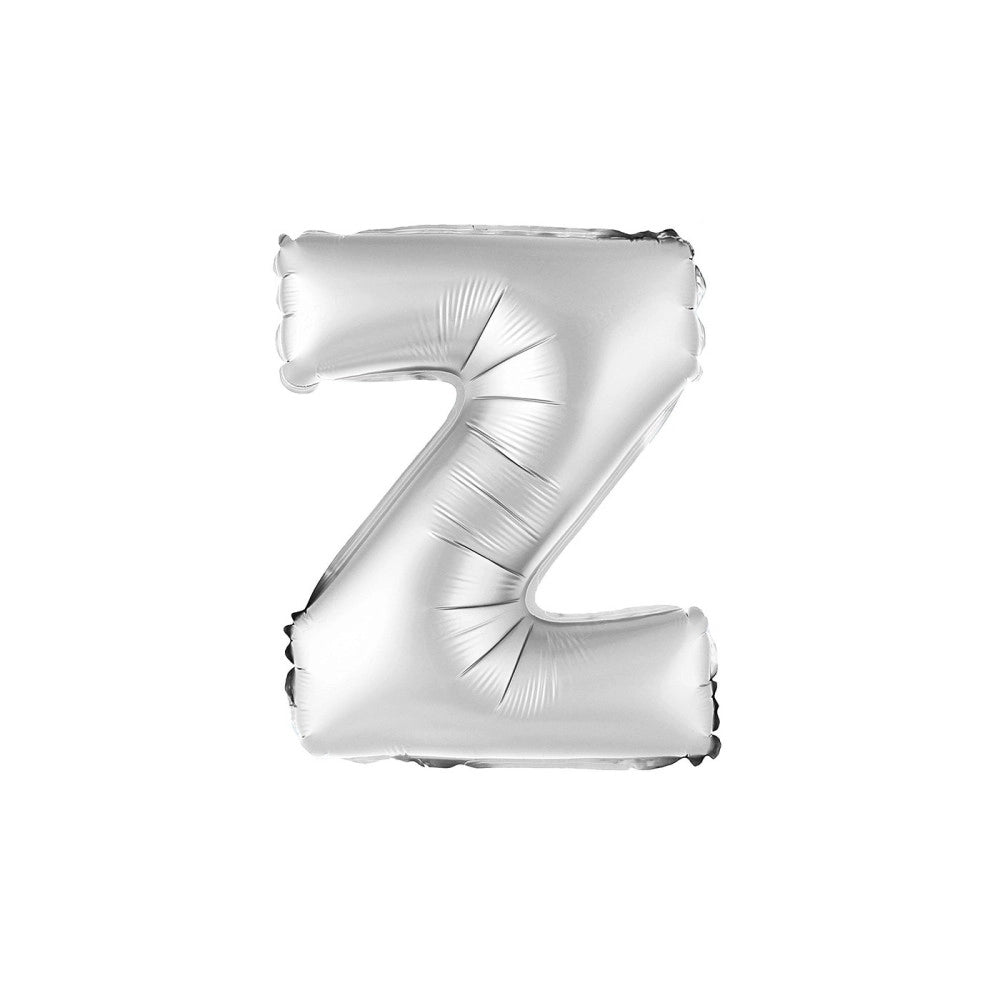 Trade Shop - Palloncino Gonfiabile Elio Lettera Z Argento 35 Cm Compleanno Festa Party Casa -