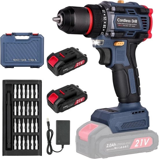 Drill 21V a batteria 2000 mAh con motore senza avvolgimento