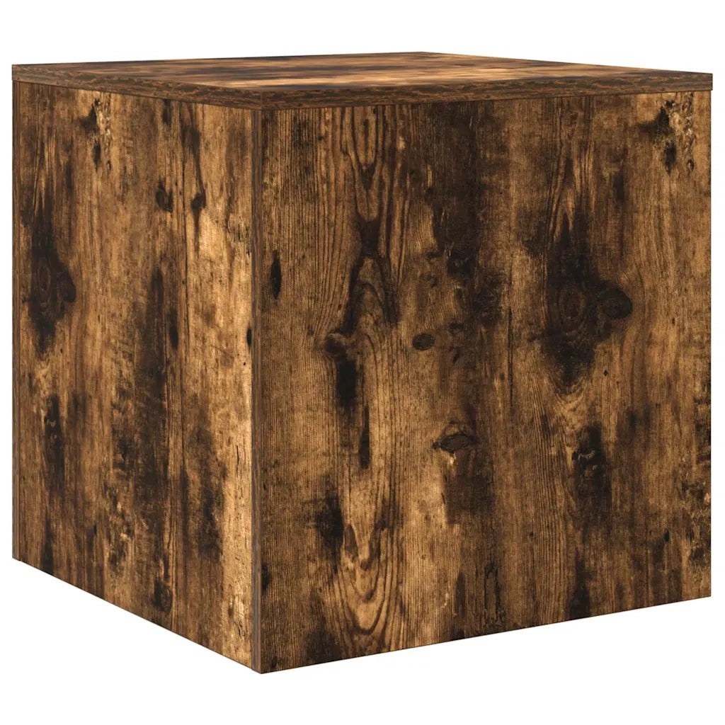 Tavolini Impilabili 3 pz | Tavolo laterale Rovere Fumo in Legno Multistrato