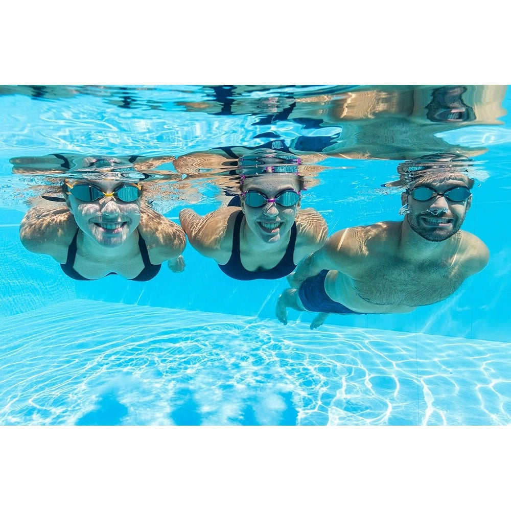 Trade Shop - Occhialini Da Nuoto Piscina A Specchio Protezione Uv Ocean Swell 14+ Anni 3 Colori 21066 -