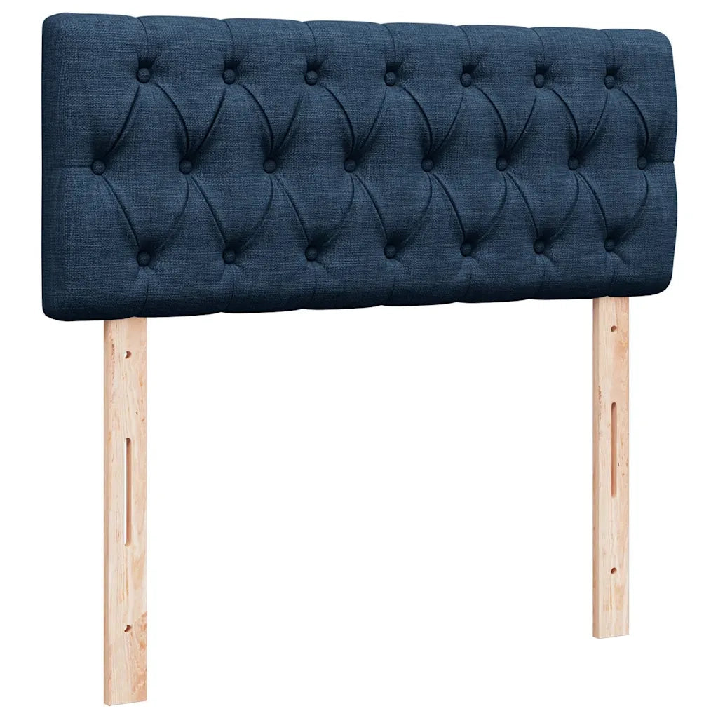 Pouf Letto con Materasso e LED Blu 120x200 cm in Tessuto 3312387