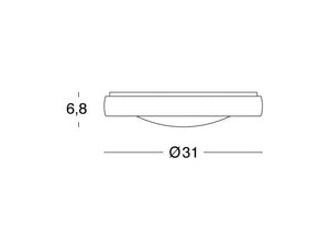 Lampada Plafoniera 18W a Led Smd Tonda Grande Colore Bianco per Esterno Linea Loft Sovil