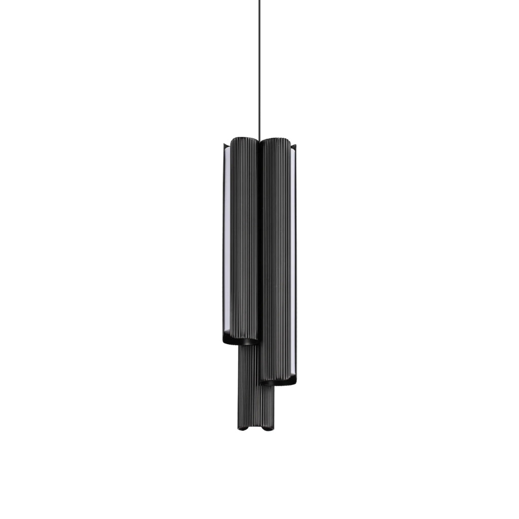 Lampada A Sospensione Dorica 3 Luci Led Nero