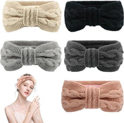 Cintura invernale per donne - Orecchini caldi in maglia - Cintura di pelliccia per capelli - Accessori per capelli - Elasticizzata.