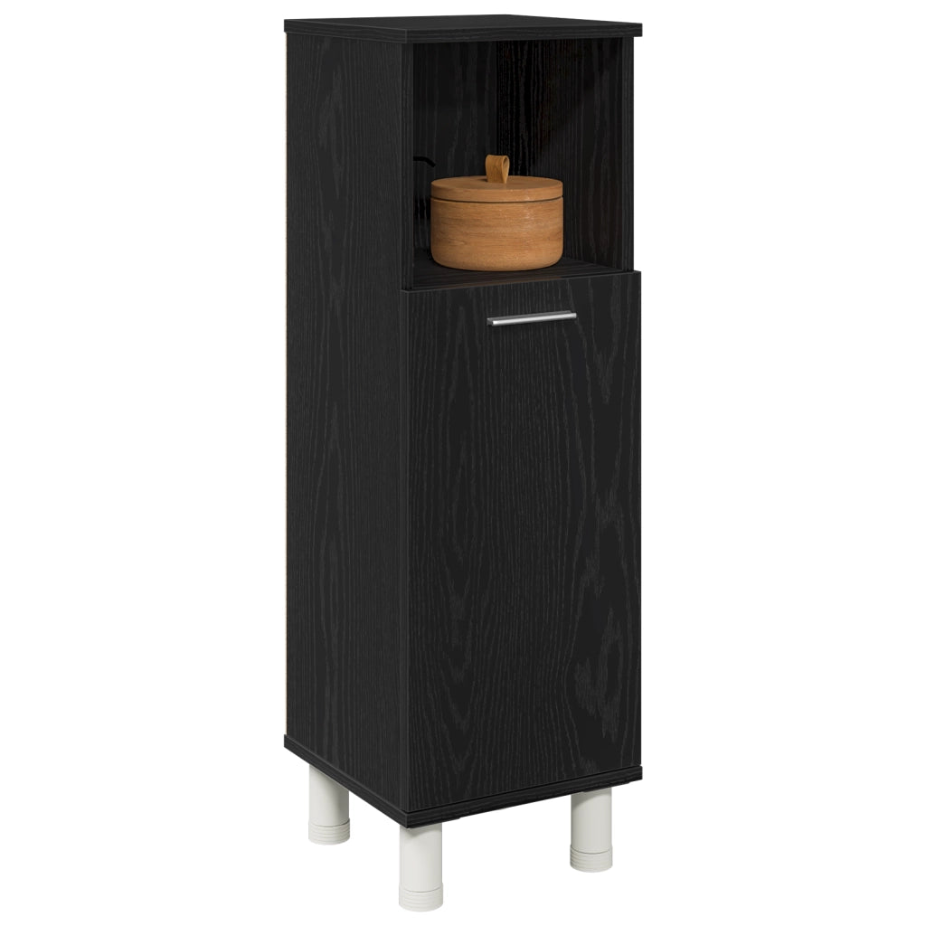 Mobile da bagno  nero rovere 30x30x95 cm in legno ingegnerizzato