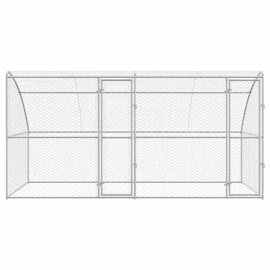 Cuccia per cani 2 pcs Argento 4 x 2 x 2 m Acciaio zincato 3368333