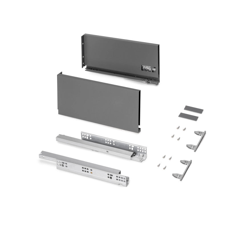 Cassetto esterno Protone 30kg, guide di estrazione totale con una chiusura soft, altezza 178mm, profondità 400mm, Acc..