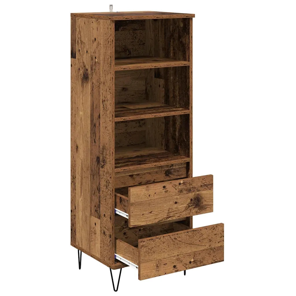 Credenza-Buffet-Armadio da cucina Legno vecchio 40 x 36 x 110 cm Legno multistrato 872945