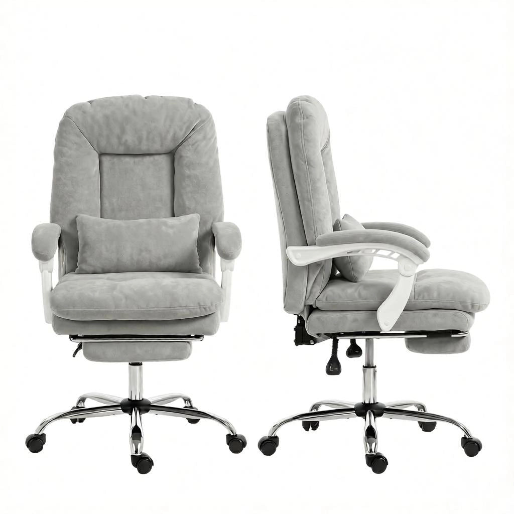 Sedia da ufficio ergonomica, sedia da scrivania in velluto con base girevole, altezza regolabile (include solo 1 sedia da ufficio)