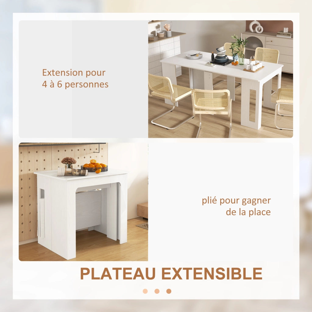 Tavolo da pranzo allungabile pieghevole ¨C Zephmum ¨C Bianco