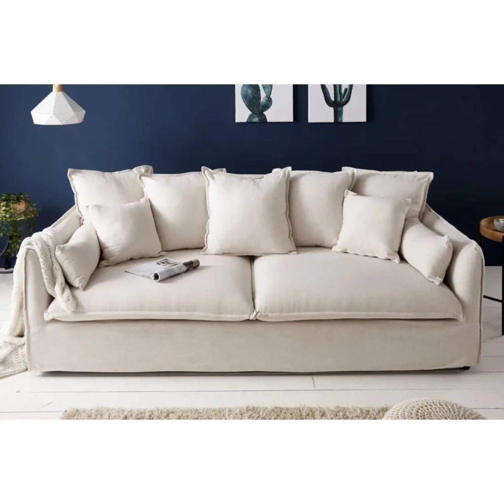 Divano ad angolo KALIA - Bianco - 5 posti - Angolo reversibile - contemporaneo