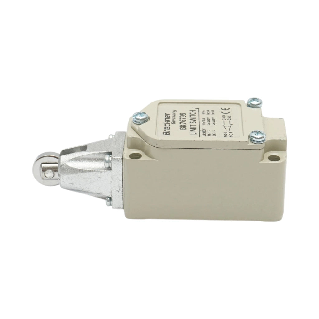 Interruttore di fine corsa con rullo verticale – 380V / 1NO + 1NC / IP66 Breckner Germany