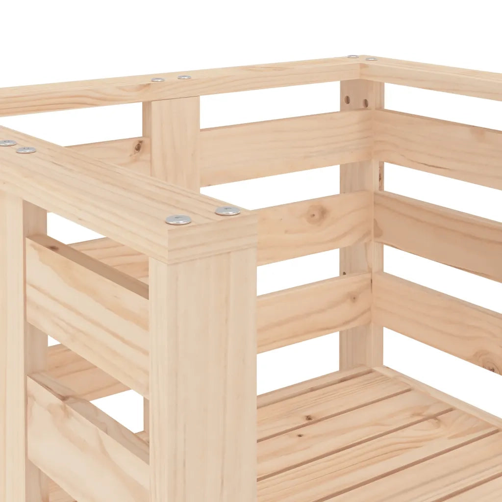 Sedie da Giardino 2 pz | Sedie da Esterno 61,5x53x71 cm in Legno Massello di Pino