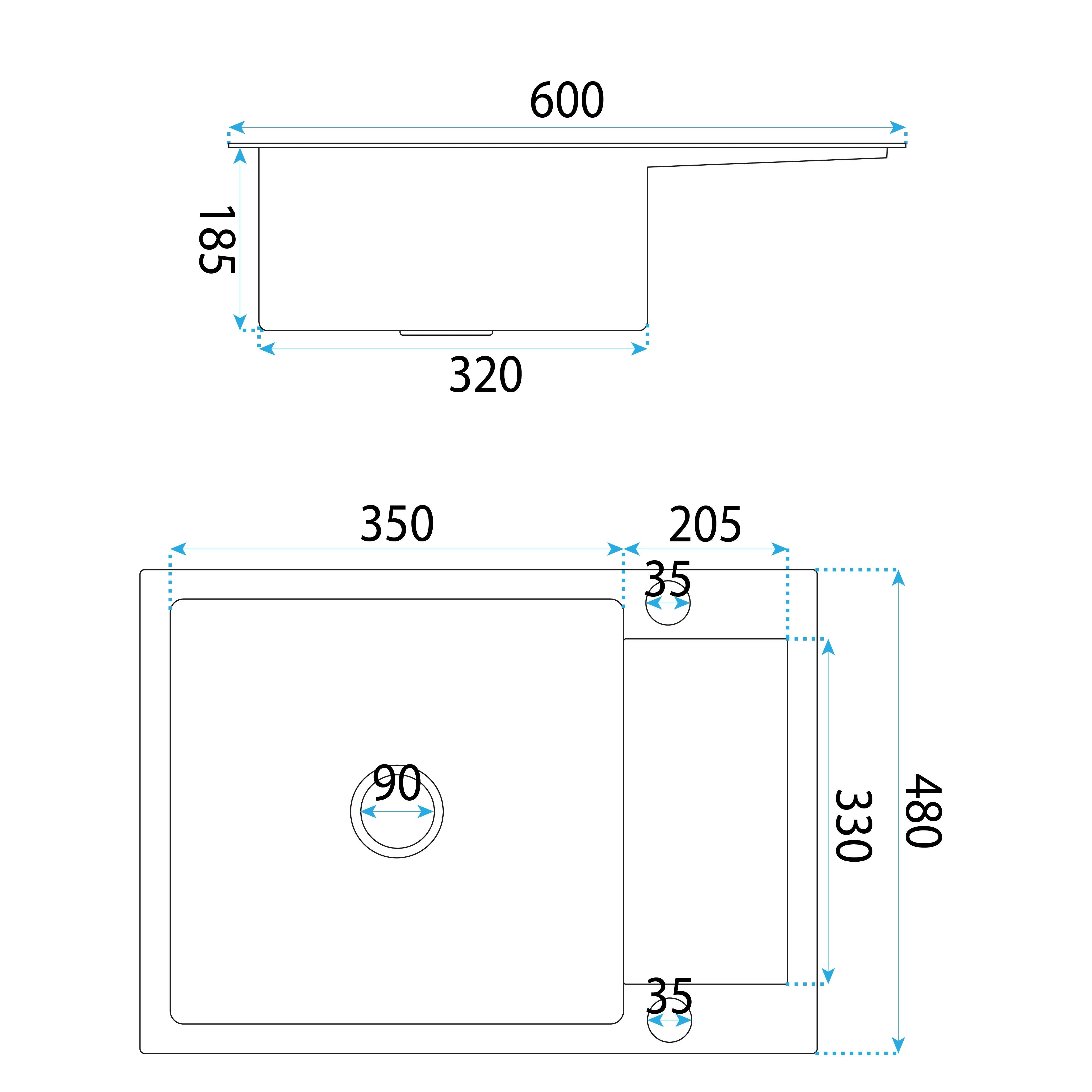Lavello In Acciaio Paul Brush Gold senza rubinetto da cucina