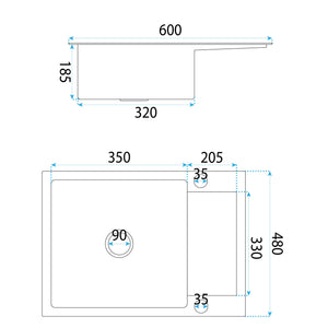 Lavello In Acciaio Paul Brush Gold con rubinetto da cucina