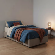 Acrostico, Letto Singolo Sfoderabile Made in Italy, Grigio Tortora