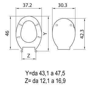 SEDILE COPRIWC Z 2 IN TERMOINDURENTE BIANCO