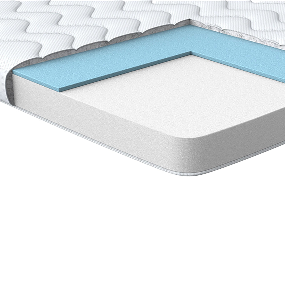 Coprimaterasso in schiuma di gel bianco 180 x 200 cm comfort morbidezza