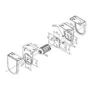 KIT SUPPORTI BIANCHI INTERASSE 55MM PER MOTORI Ø35/45MM MAX 10NM NICE 525.40003