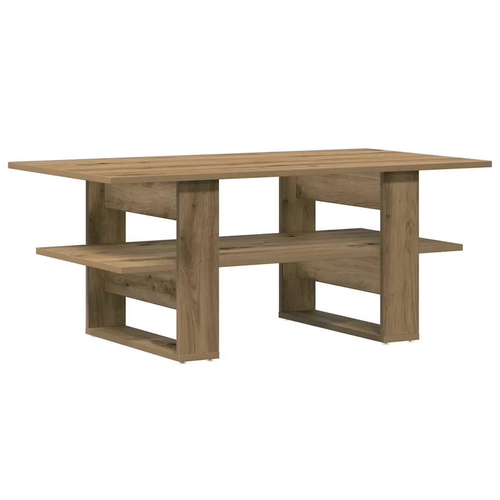 Tavolino Salotto-Tavolino da soggiorno-Tavolo Rovere Artigianale 102x55x42 cm Multistrato 322273